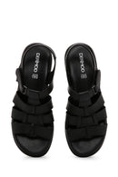 Women's Black Comfort Sandals | Derimod