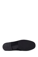 Woman Black Leather Loafers | Derimod