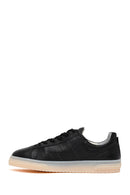 Kadın Siyah Bağcıklı Deri Sneaker | Derimod