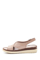 Kadın Vizon Deri Comfort Sandalet | Derimod