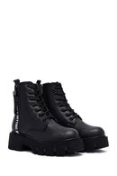 Women's Black Zippered Casual Boots | Derimod