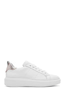 Kadın Beyaz Bağcıklı Deri Sneaker | Derimod