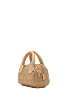 Women's Brown Long Strap Printed Mini Crossbody Bag | Derimod