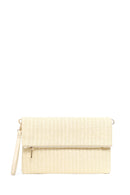 Woman Cream Chain Long-Strap Straw Clutch Bag | Derimod