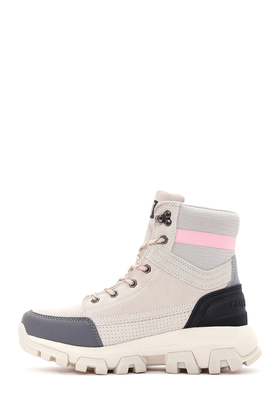 Caterpillar Women's Beige Leather Sports Boots