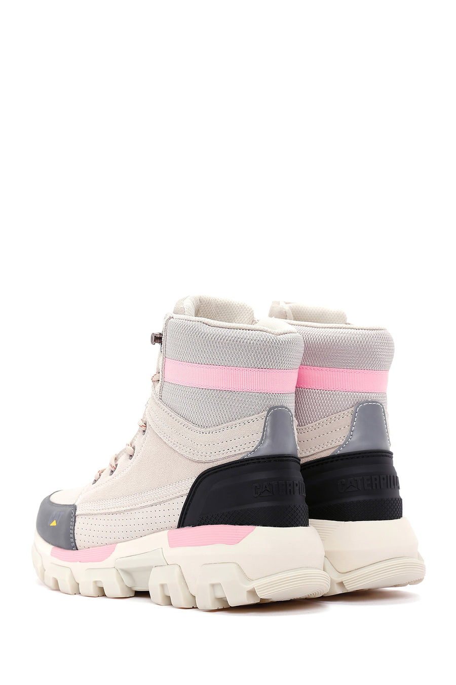 Caterpillar Women's Beige Leather Sports Boots