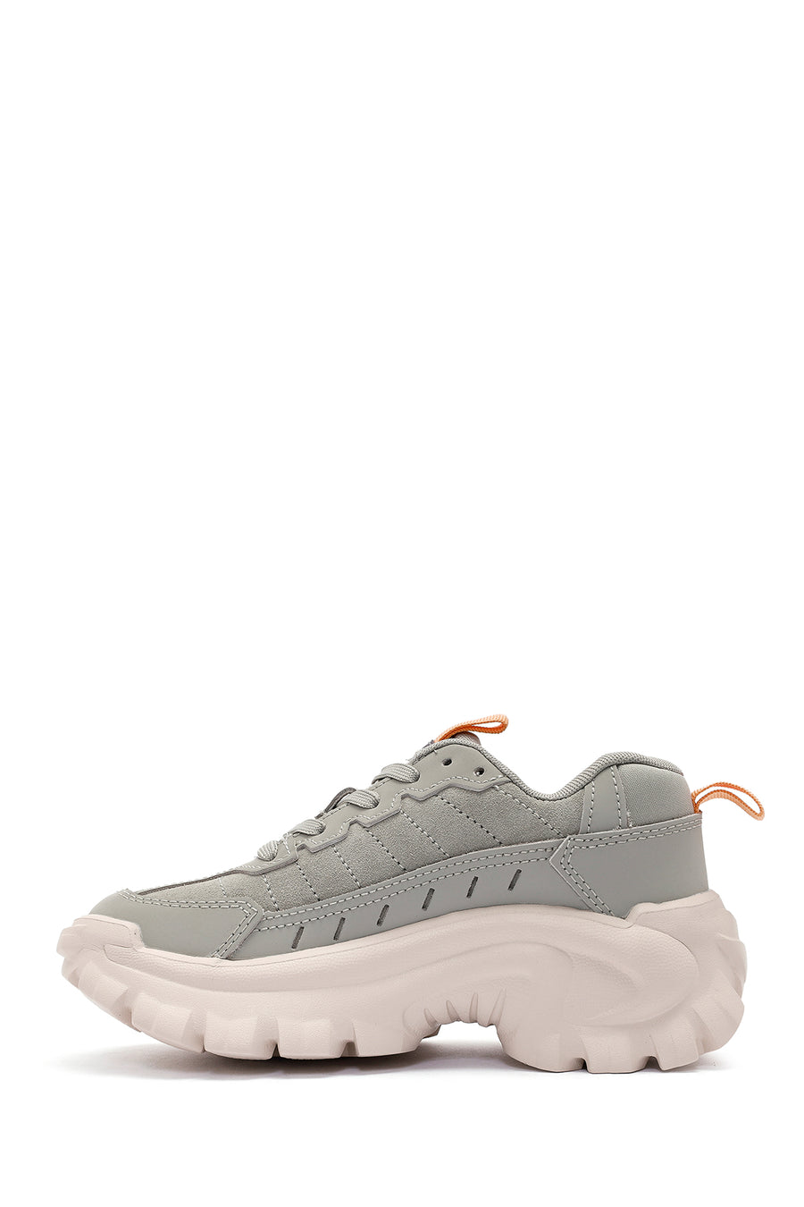 Caterpillar Kadın Gri İntruder Essential Bağcıklı Süet Deri Sneaker