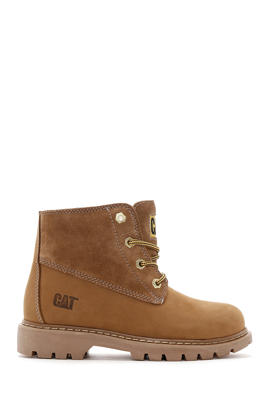 Caterpillar Women's Camel Vermont Fur Nubuck Leather Boots 015Z101183 | Derimod