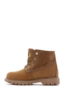 Caterpillar Women's Camel Vermont Fur Nubuck Leather Boots | Derimod