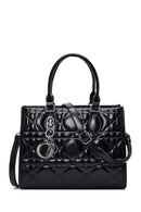 Woman Black Long-Strap Quilted Classic Shoulder Bag | Derimod