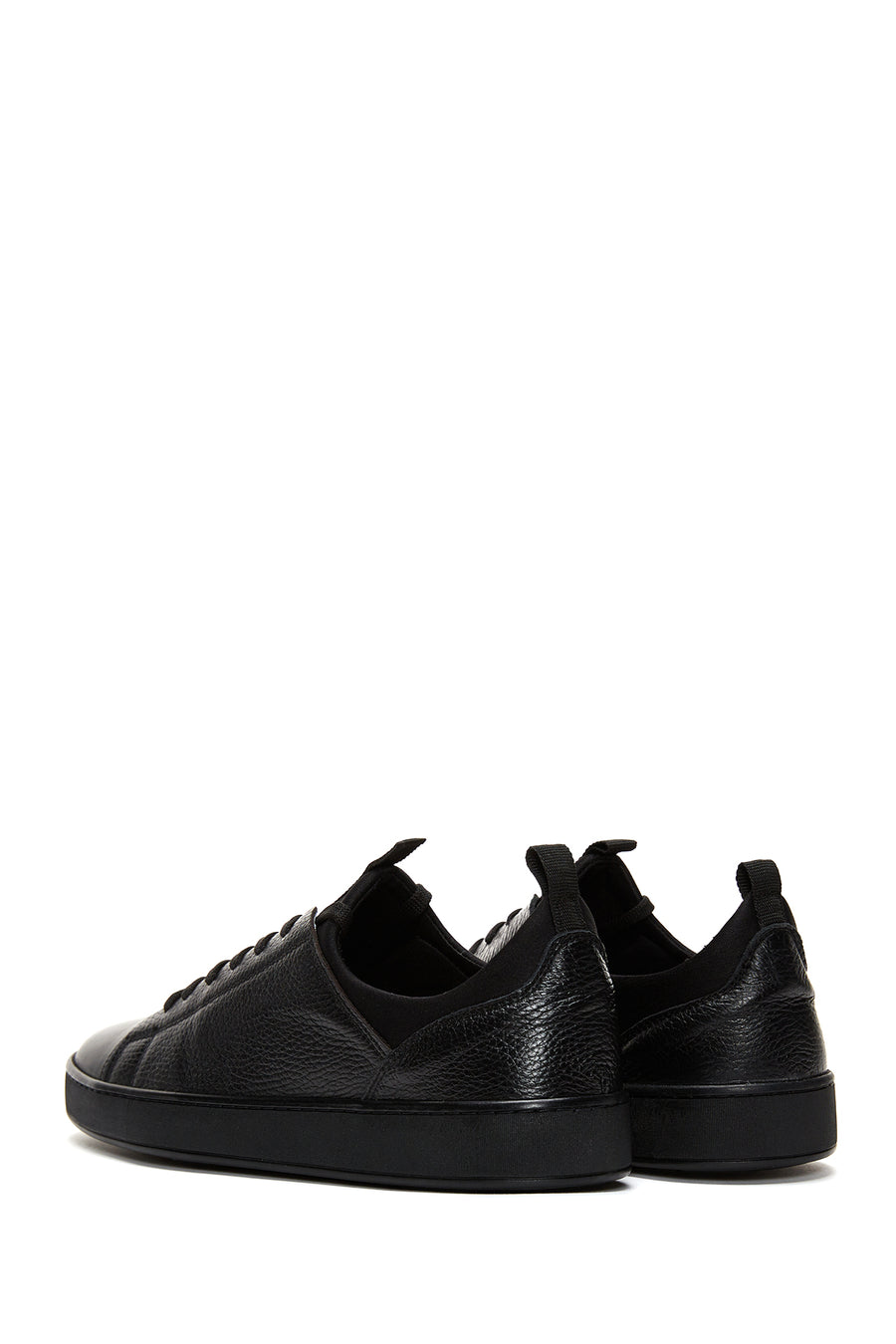 Erkek Siyah Deri Sneaker