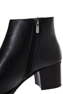 Women's Black Zipper Heeled Classic Boots | Derimod