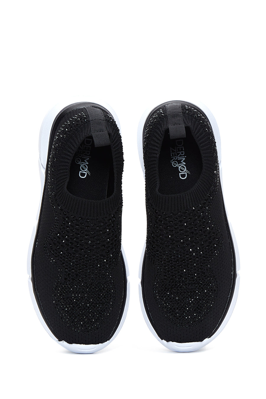 Kadın Siyah Taşlı Kumaş Sneaker