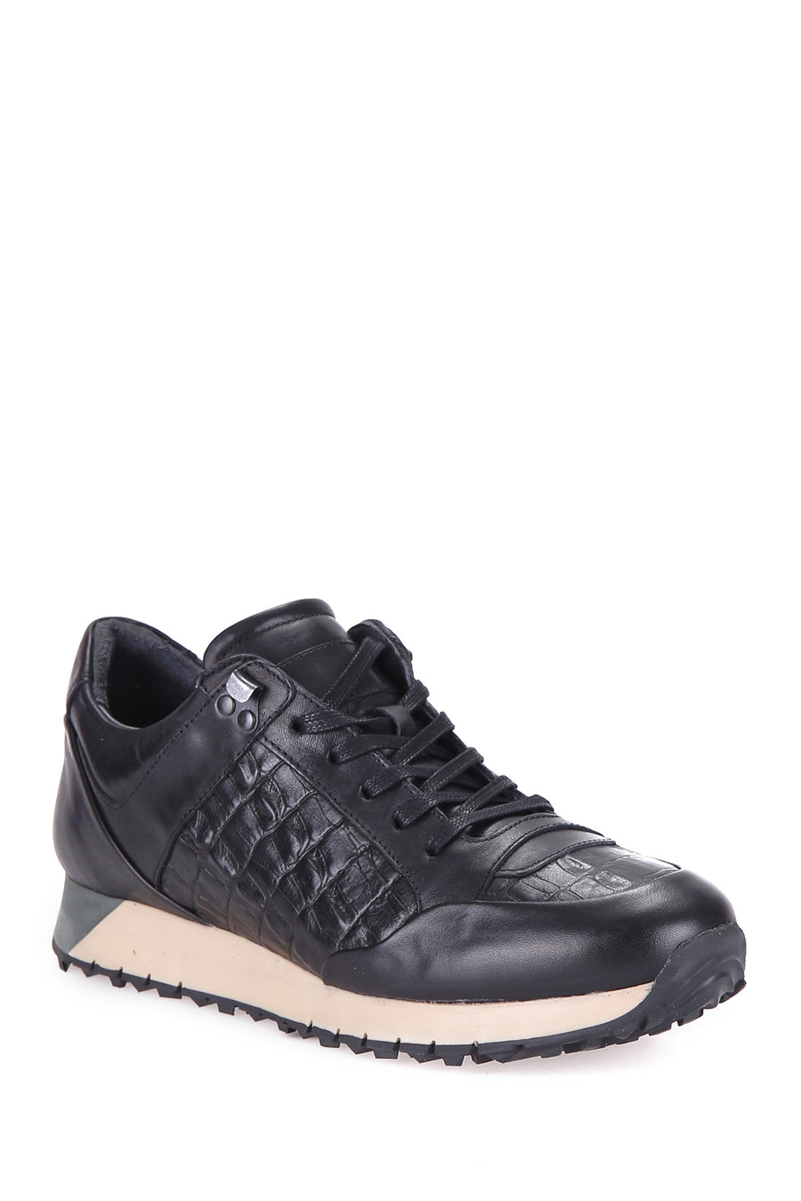 Kroko Desenli Erkek Deri Sneaker