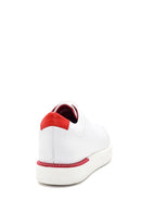 Men's White Leather Sneaker | Derimod