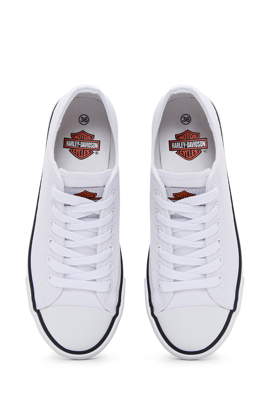 Harley Davidson Women's White Ontario Fabric Sneaker