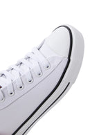 Harley Davidson Women's White Ontario Fabric Sneaker | Derimod