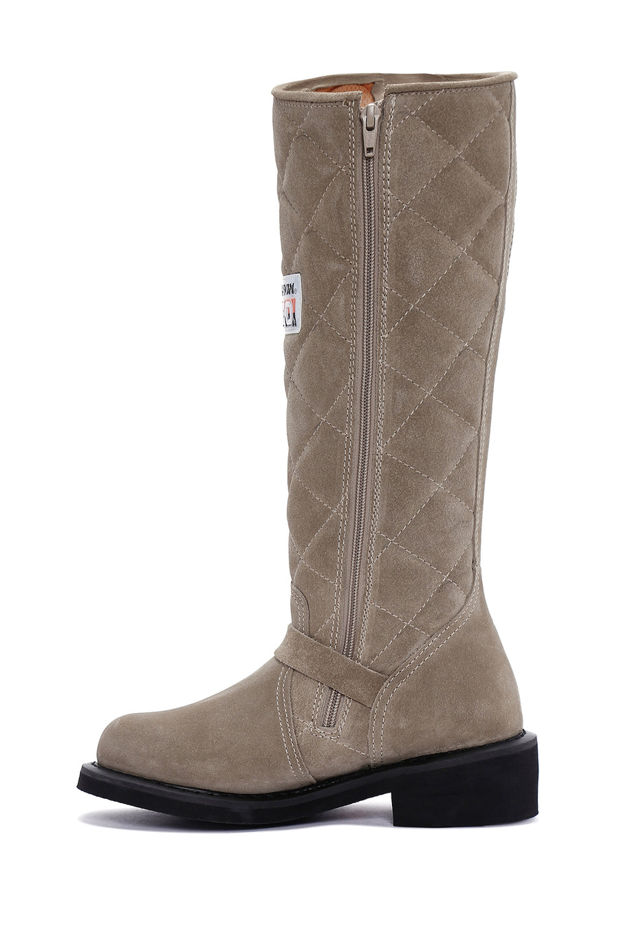 Harley Davidson Women's Beige Laconia Hi Zipper Leather Boots