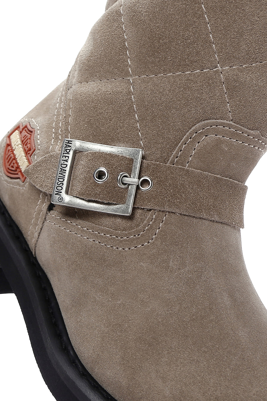 Harley Davidson Women's Beige Laconia Hi Zipper Leather Boots