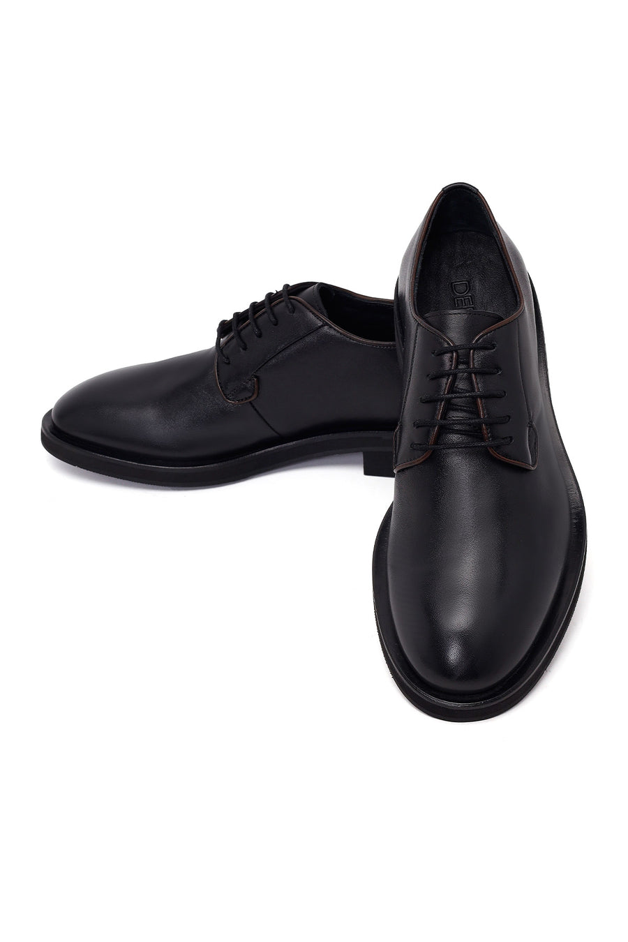 Derimod Black Erkek Siyah Bağcıklı Deri Casual Ayakkabı