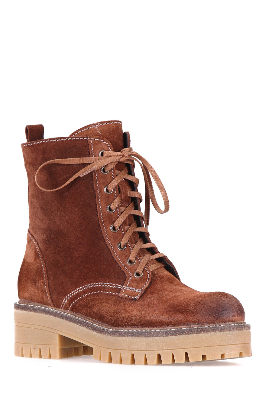 Lace-Up Women's Suede Boots