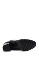 Women's Black Leather Heeled Chelsea Boots | Derimod