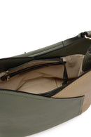 Woman Green Shoulder Bag with Short and Long Straps | Derimod