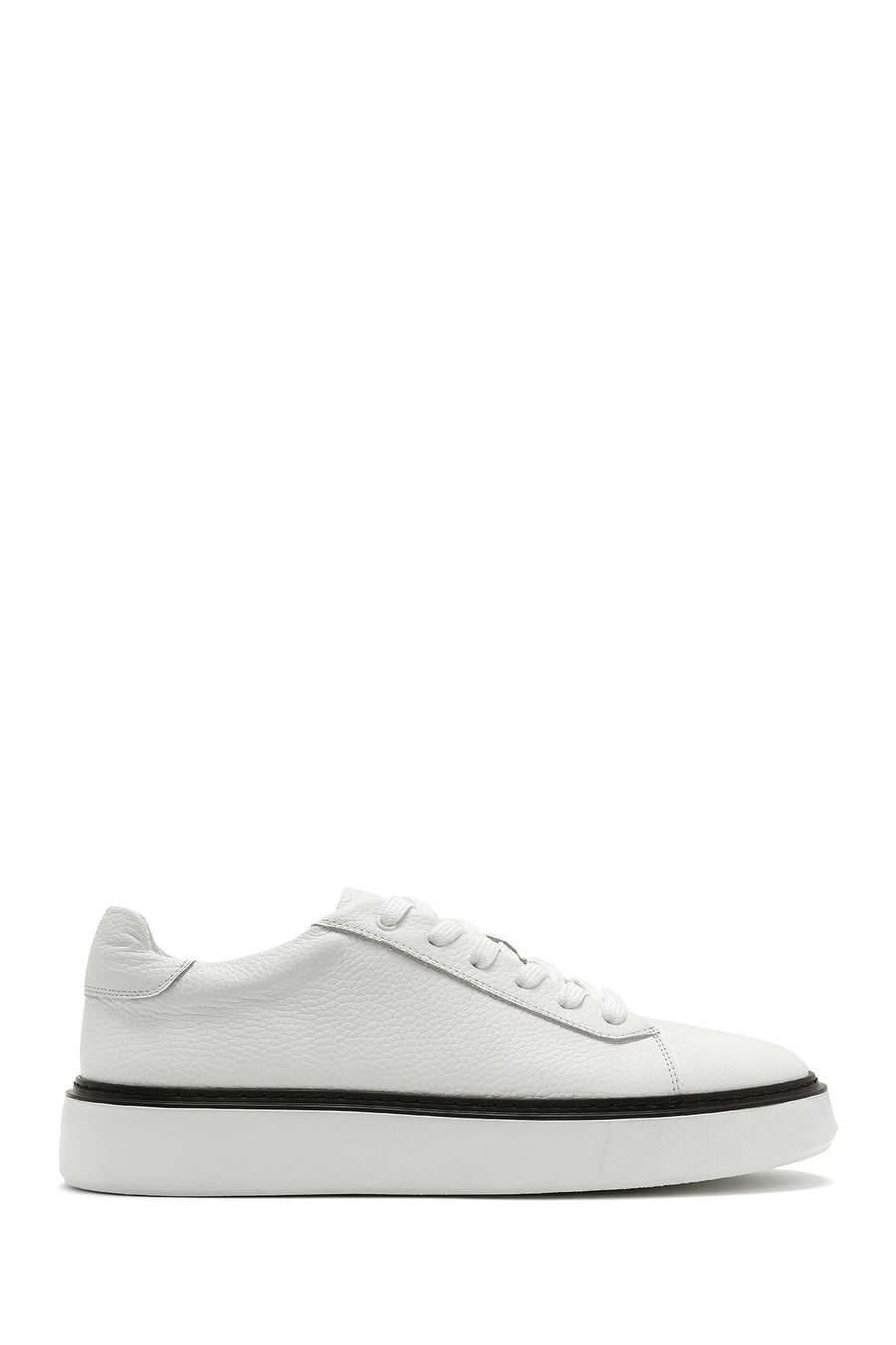 Erkek Beyaz Bağcıklı Deri Sneaker 25SFD6124FT | Derimod