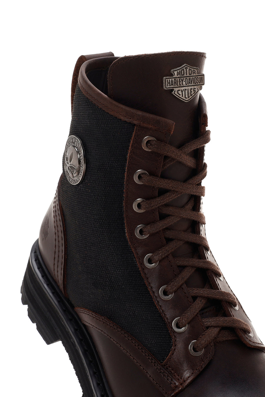 Harley Davidson Erkek Koyu Kahve Jesus Exc Bağcıklı Deri Postal Bot