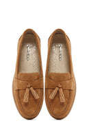 Kadın Taba Süet Deri Comfort Loafer | Derimod