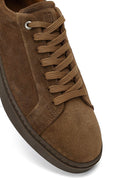 Men's Tan Lace-Up Leather Sneaker | Derimod