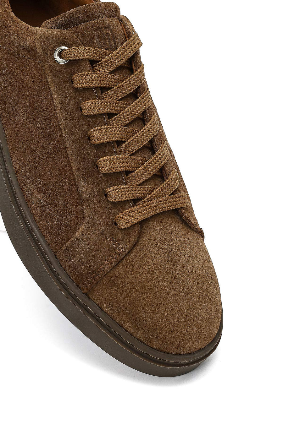 Men's Tan Lace-Up Leather Sneaker