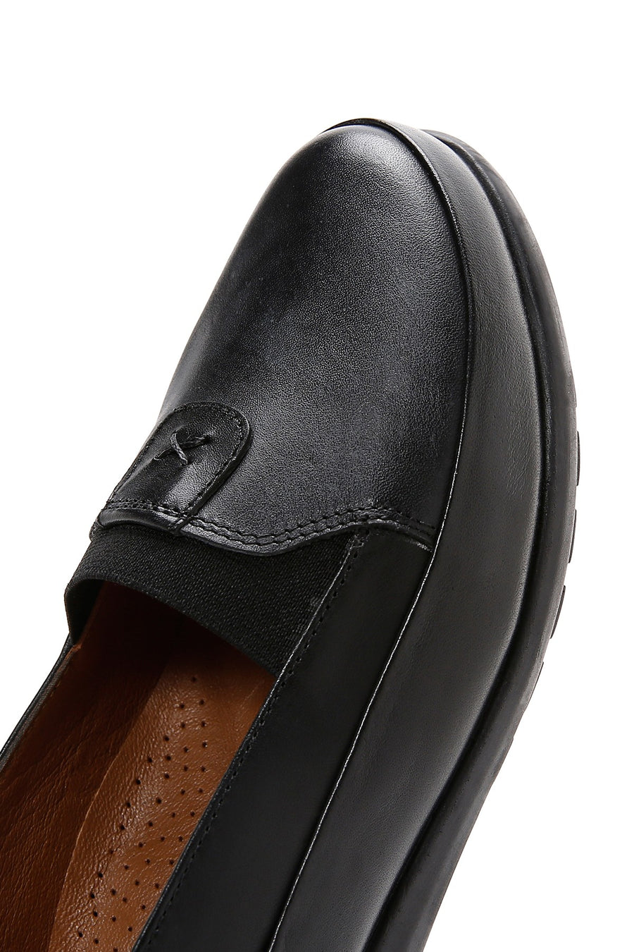 Women's Black Leather Comfort Loafer