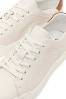 Erkek Beyaz Bağcıklı Deri Sneaker | Derimod
