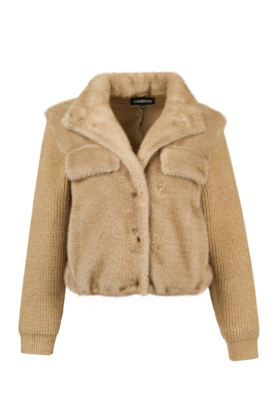 Cortina Kadın Bej Kısa Teddy Mont
