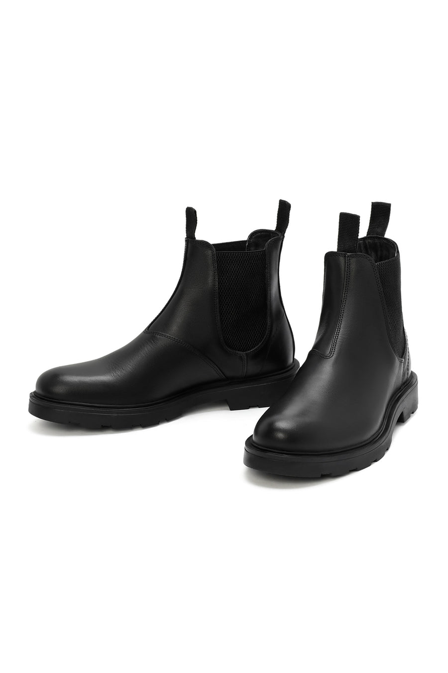 Men's Black Leather Chelsea Boots