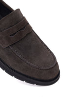 Erkek Gri Süet Deri Casual Loafer | Derimod