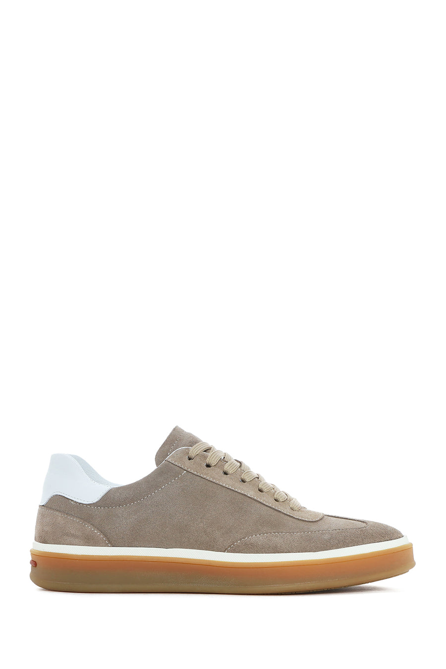 Erkek Bej Bağcıklı Süet Deri Sneaker 25SFD641910 | Derimod