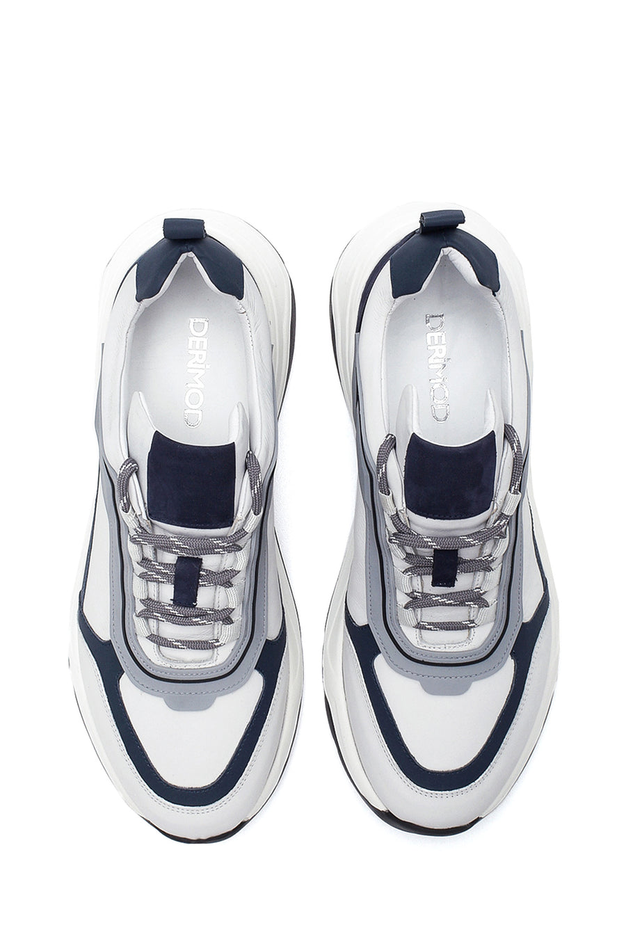 Erkek Deri Şerit Detaylı Sneaker