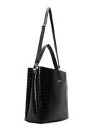 Women's Black Crocodile Cross Bag | Derimod