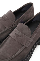 Male Gray Suede Loafers | Derimod
