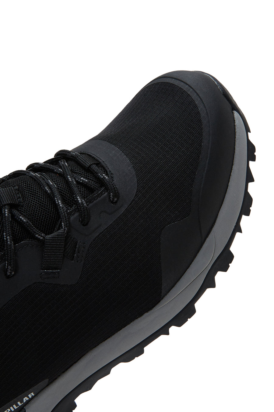 Cat Caterpillar Men's Black Leather Outdoor Shoes