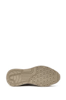 Erkek Bej Bağcıklı Deri Sneaker | Derimod