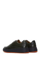 Men's Khaki Lace-up Leather Sneaker | Derimod