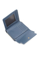 Women's Blue Printed Wallet | Derimod