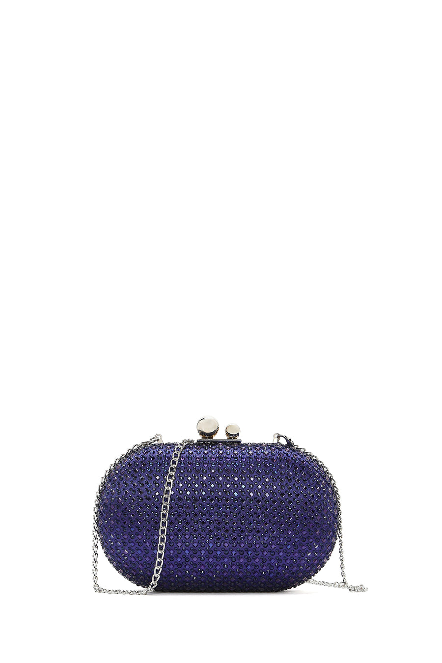 Kadın Mavi Taşlı Uzun Zincir Askılı Abiye Mini Kutu Çanta 25SBD2971TS | Derimod