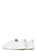 Male White Lace-Up Leather Sneaker | Derimod