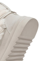 Women's White Fur Detailed Leather Boots | Derimod