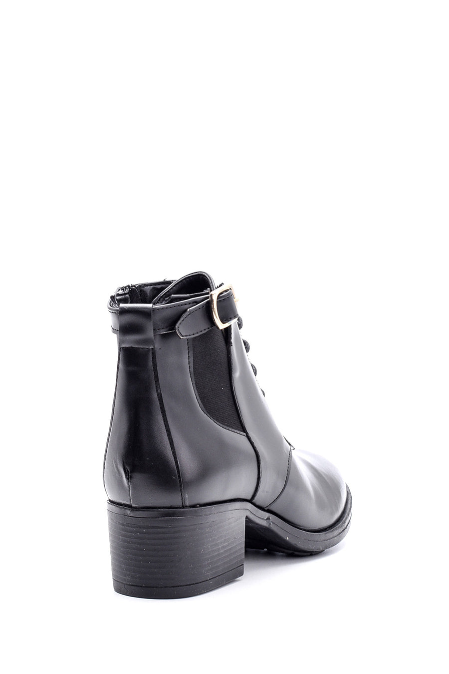 Women's Buckle Detailed Heeled Boots