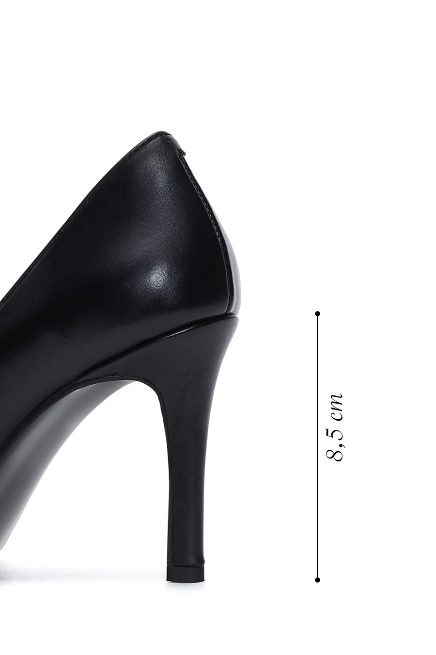 Kadın Siyah Deri Klasik Stiletto
